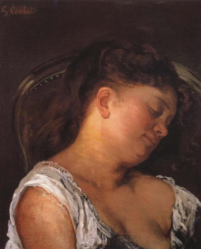 Gustave Courbet Sleeping woman Spain oil painting art